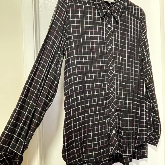 Michael Stars Buttondown Plaid Shirt - Picture 2 of 6